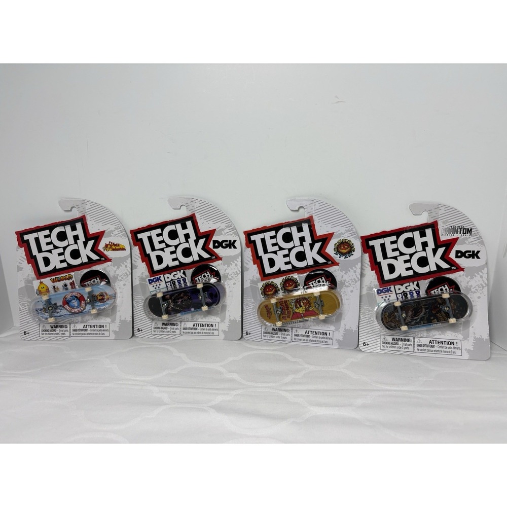 4 Tech Deck DGK Finger Skateboard Rottweiler Peter Hewit Shark World Ind New
